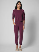 Relaxed lycra jersey overstitched lounge set