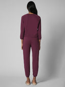 Relaxed lycra jersey overstitched lounge set