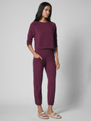 Relaxed lycra jersey overstitched lounge set