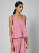 V NECK VISCOSE BLEND TANK TOP