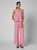 V NECK VISCOSE BLEND TANK TOP