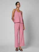 V NECK VISCOSE BLEND TANK TOP