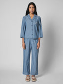CLASSIC LAPEL CHAMBRAY PJ SET