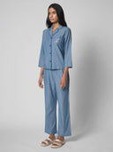 CLASSIC LAPEL CHAMBRAY PJ SET
