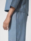 CLASSIC LAPEL CHAMBRAY PJ SET
