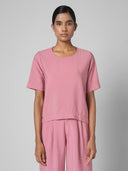 CREWNECK VISCOSE BLEND TOP