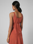 EMBROIDERED VISCOSE BLEND BABYDOLL TUNIC