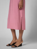 POPOVER VISCOSE BLEND CHANDERI MIDI DRESS