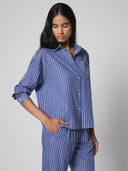 CLAASIC OVERSIZE COTTON STRIPE SHIRT