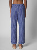 PEG SHAPED COTTON STRIPE CROPPED TROUSER