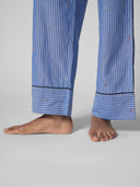 KNIT TEE AND EMBROIDERED PJ SET