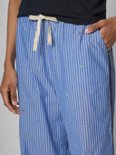 KNIT TEE AND EMBROIDERED PJ SET