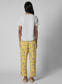 PRINTED RAYON AND KNIT TEE PJ SET