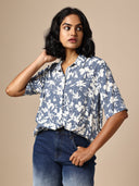 PRINTED LUREX CREPE SHIRT