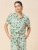 OVERBLOWN CACTUS PRINTED MODAL SHORT SLEEVE SHIRT