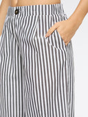 WHITE POPLIN TUNIC WITH STRIPPED BOTTOMS CO-ORD SET