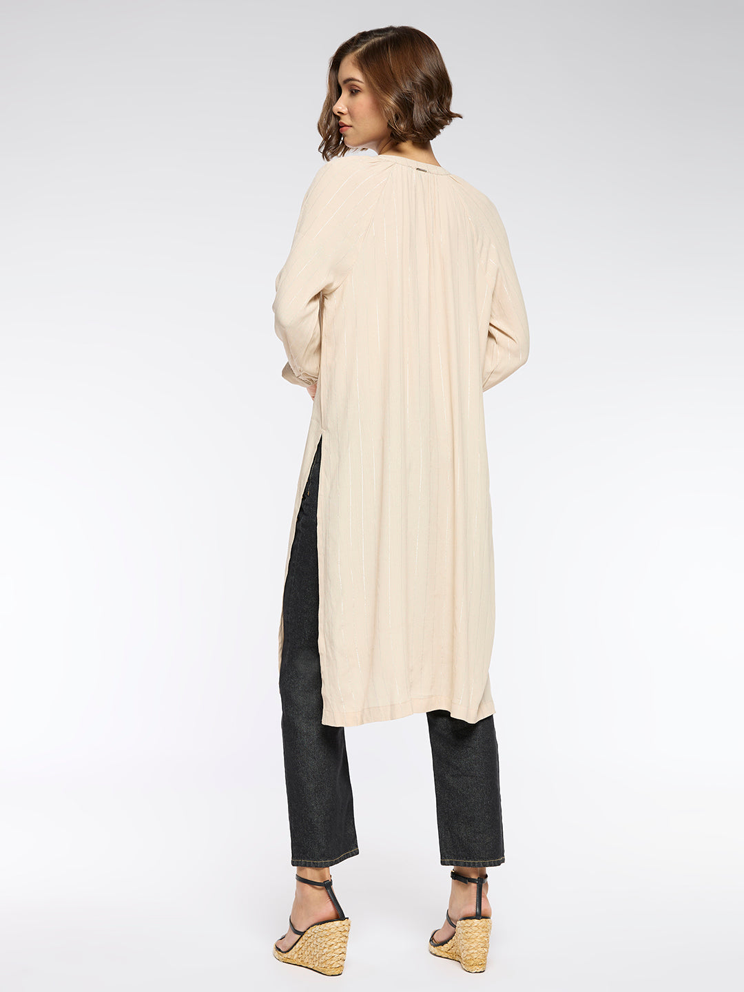 CREP LUREX LONGLINE TUNIC