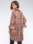 PAISLEY PRINTED LONGLINE TUNIC