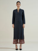 LONGLINE DENIM TOP WITH PAISLEY BOTTON CO-ORD SET