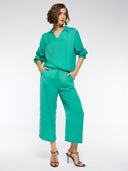 HAMMERED SATIN POP OVER TUNIC & PANTS CO-ORD SET
