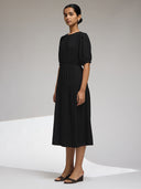 TWILL TIERED DRESS