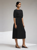 TWILL TIERED DRESS