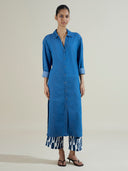 DENIM FRONT SPLIT LONGLINE CO-ORD