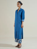 DENIM FRONT SPLIT LONGLINE CO-ORD
