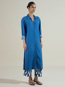 DENIM FRONT SPLIT LONGLINE CO-ORD