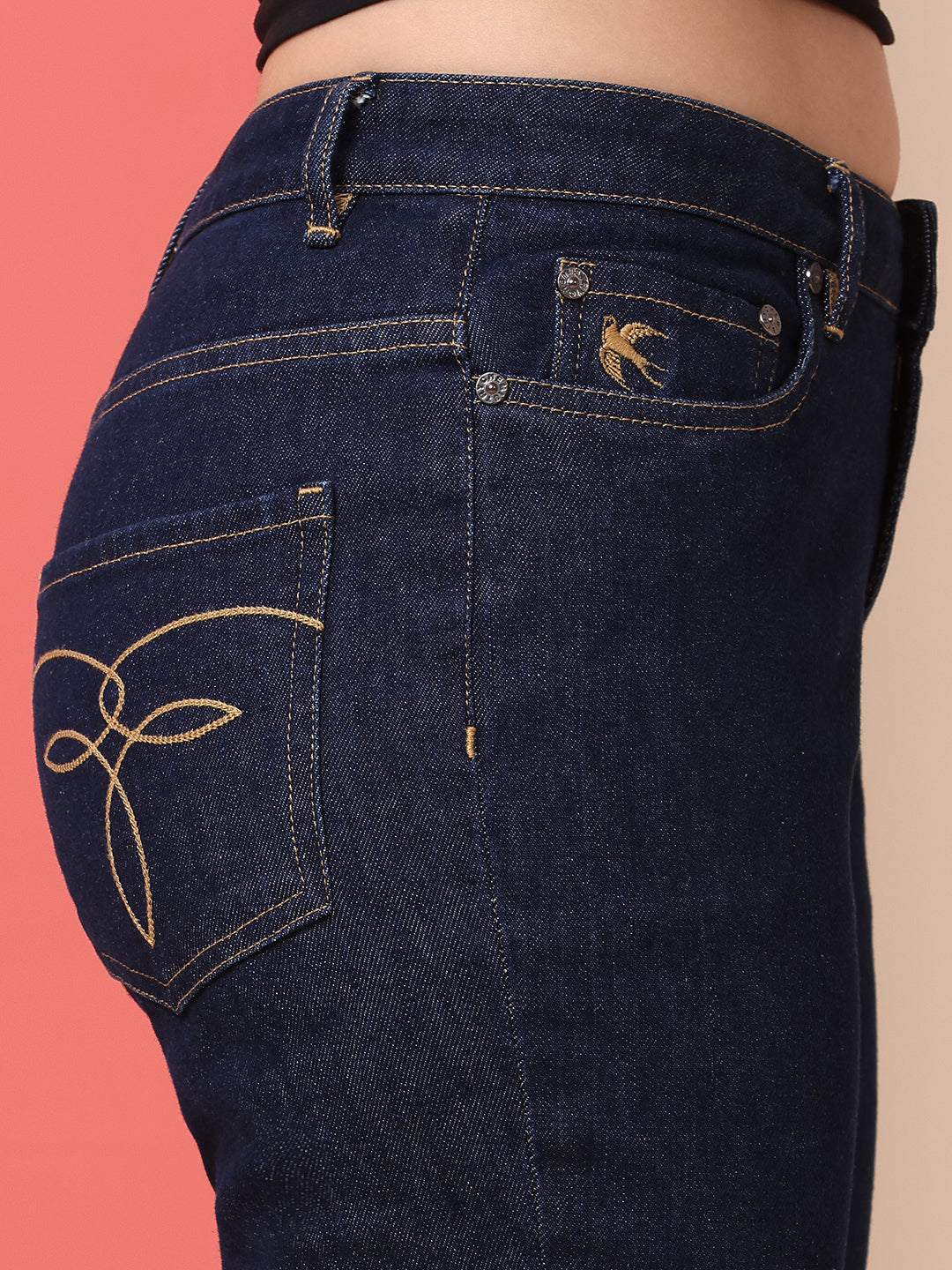 ESSENTIAL DENIM MID RISE SLIM LEG JEANS