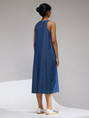 DENIM PLAIN A-LINE DRESS