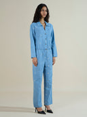 EMROIDERED DENIM JUMP SUIT