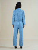 EMROIDERED DENIM JUMP SUIT