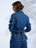 DENIM BELTED SHIRT