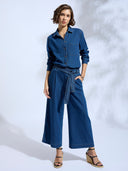 DENIM BELTED SHIRT