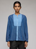 DENIM PIN TUCK YOLK FULL SLEEVES SHIRTS