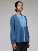 DENIM PIN TUCK YOLK FULL SLEEVES SHIRTS