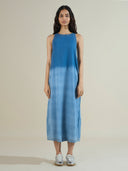 DENIM OMBRE A-LINE DRESS