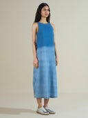 DENIM OMBRE A-LINE DRESS