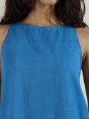 DENIM OMBRE A-LINE DRESS