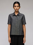 DENIM CROPPED SHIRT