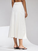 PANELLED A-LINE DENIM SKIRT