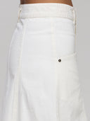 PANELLED A-LINE DENIM SKIRT