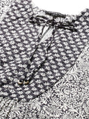 Crinkle Rayon Mix 'N' Match Quilted Yoke Kurta