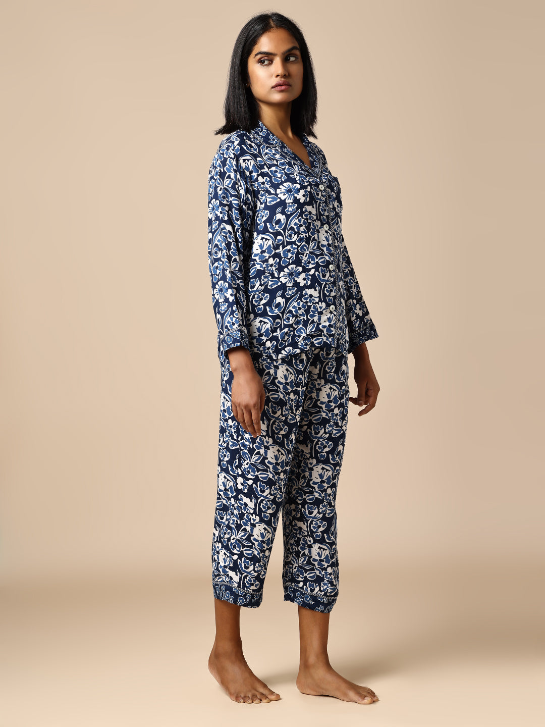 FLORAL PRINTED MODAL NIGHTSUIT