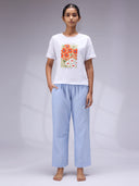 'FLOWER MARKET' PRINTED NIGHTSUIT