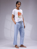 'FLOWER MARKET' PRINTED NIGHTSUIT