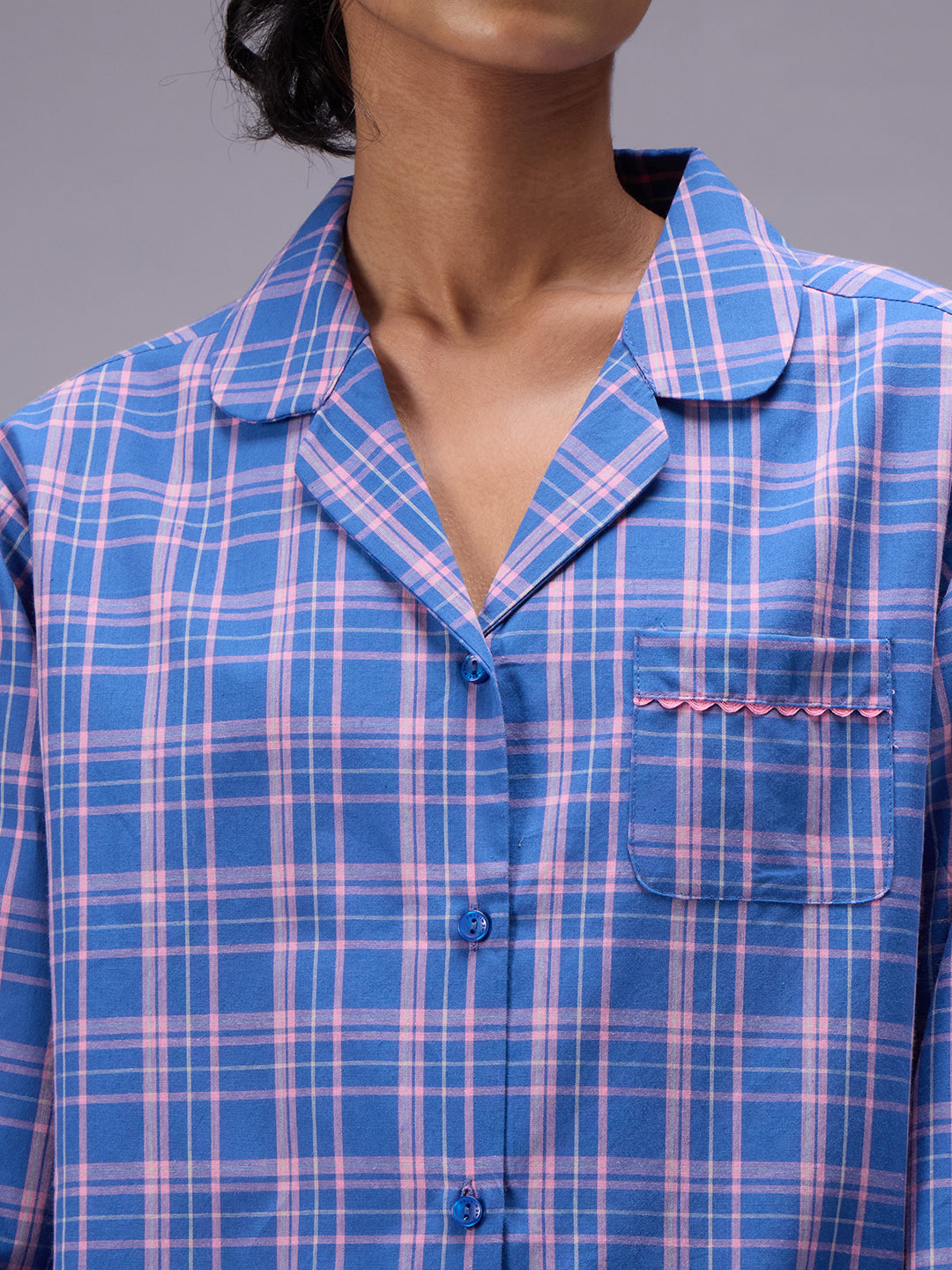 CHECKERED NIGHT SUIT