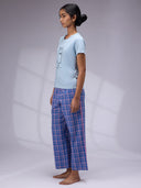 FLOCK PRINTED CAT NIGHT SUIT