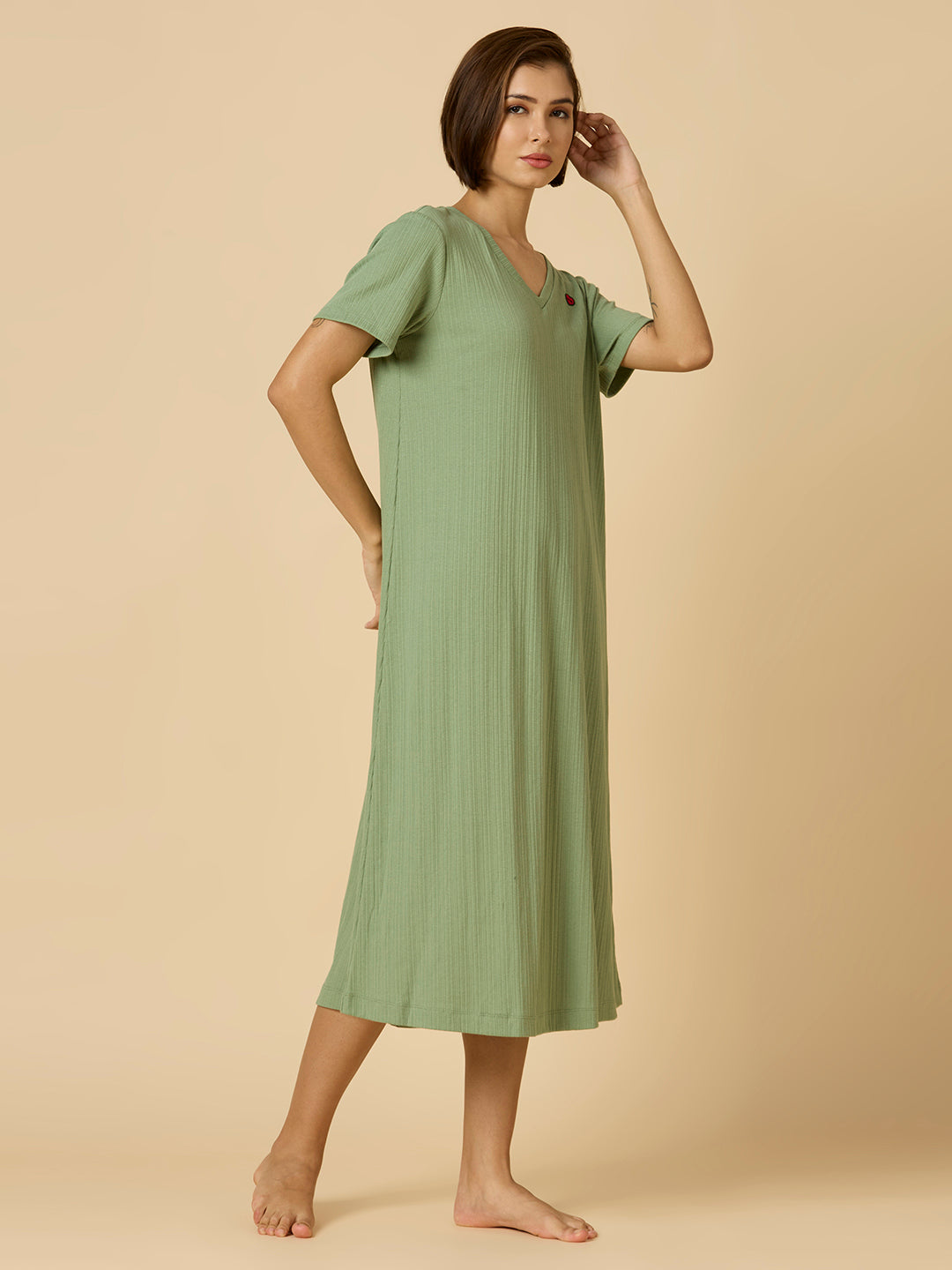 CHEMISTRY RIBBED KNIT NIGHTDRESS